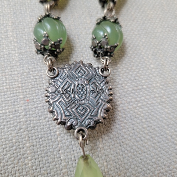 Rare STEPHEN DWECK 2002 Jade/Cat's Eye/Calcite/Pearls/Crystal Quartz/Sterling - Picture 6 of 15